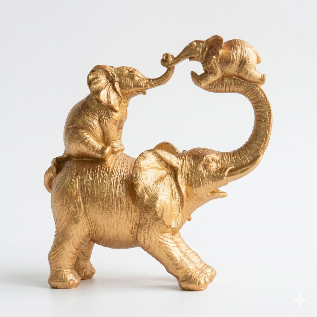 Decorative Elephant Figurine for Shelf Display