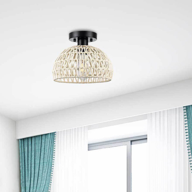 Rattan ceiling light