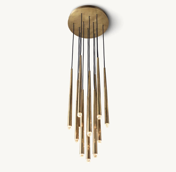Hanging pipe pendant light