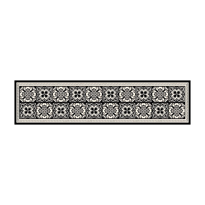 Decorative Stitched-Edge Linen-Blend Table Runner