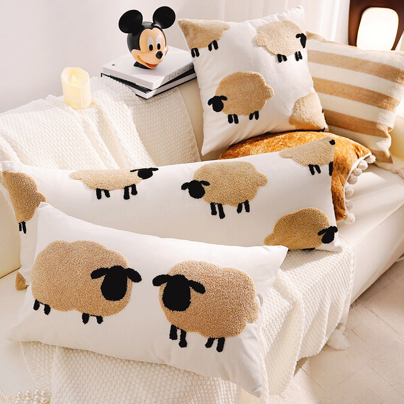 Decorative Sheep-Themed Throw Pillow