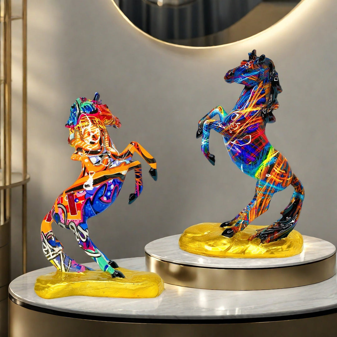 Artistic horse figure in modern design