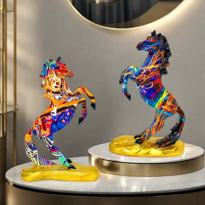 Artistic horse figure in modern design
