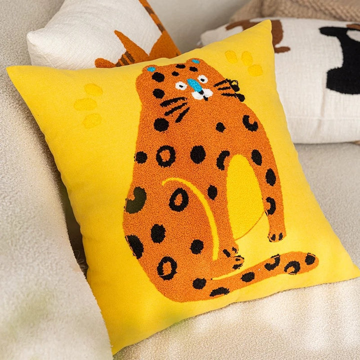 Plush Animal Print Throw Pillow
