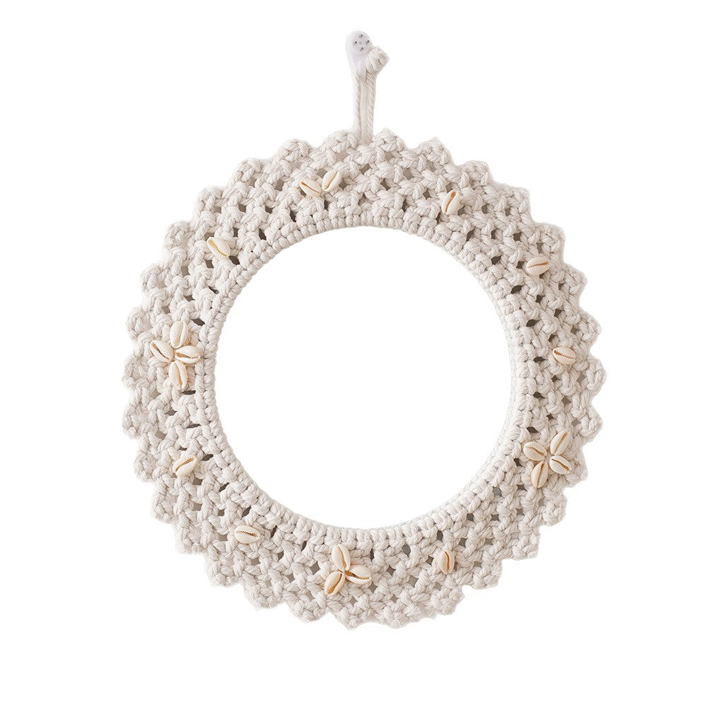 Decorative Macrame Star-Shaped Wall Mirror
