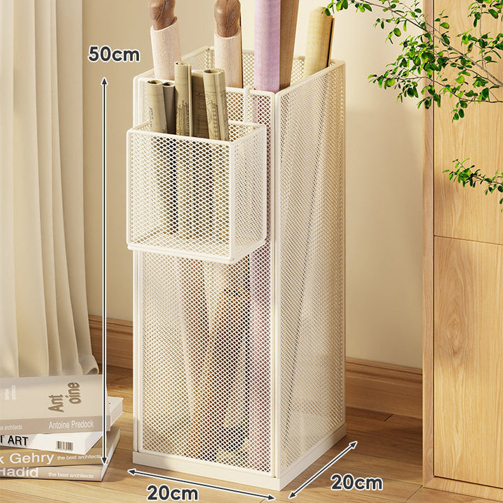 Vertical Mesh Desktop Roll Document & Utensil Organizer
