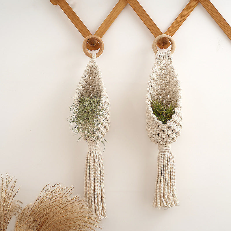 Macramé Plant Holder with Decorative Hanging Design