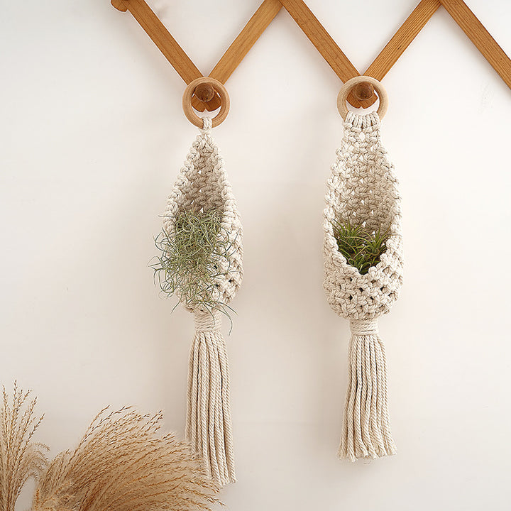Macramé Plant Holder with Decorative Hanging Design