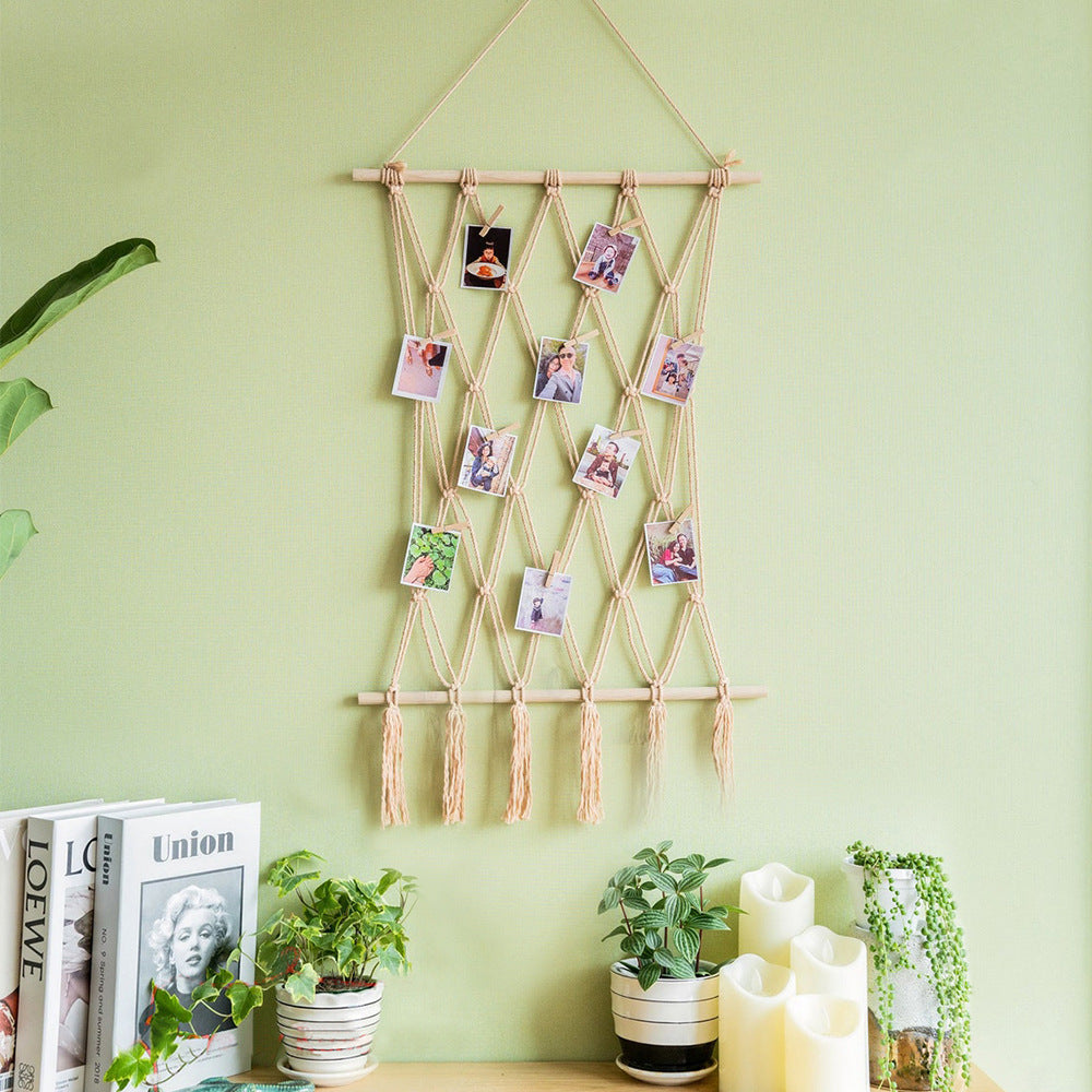 Elegant Macrame Wall Tapestry with Artistic Design