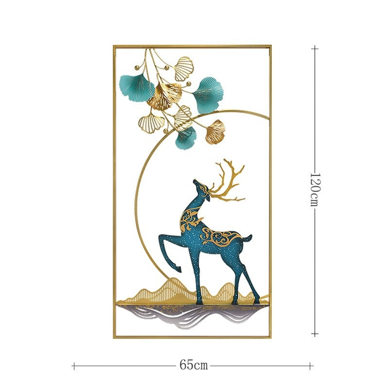 Elegant Metal Deer Wall Art Sculpture