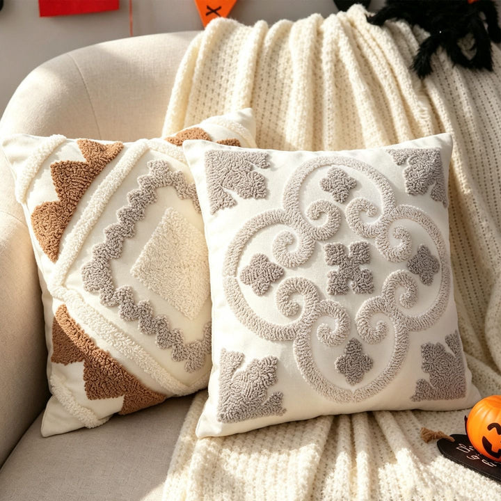 Decorative Textured Throw Pillow for Living Room