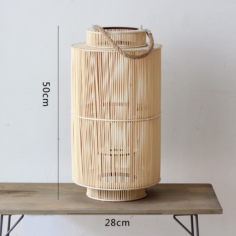 Decorative lantern made of woven material