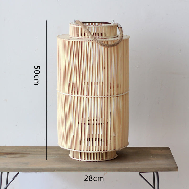 Decorative lantern made of woven material
