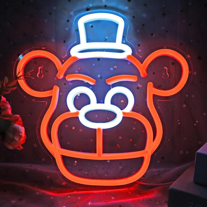 Cute Cartoon Mushroom Neon LED Wall Light with Acrylic Back