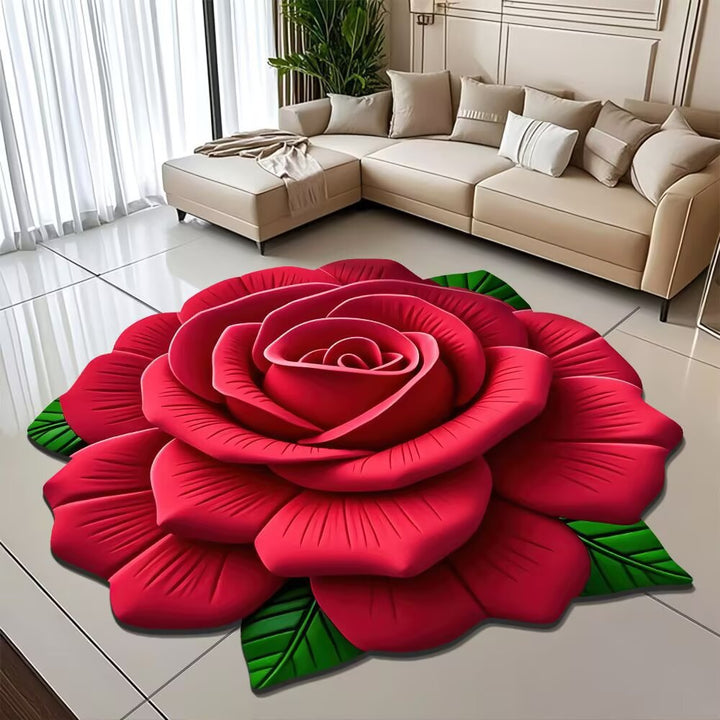 Floral Shaped Area Rug