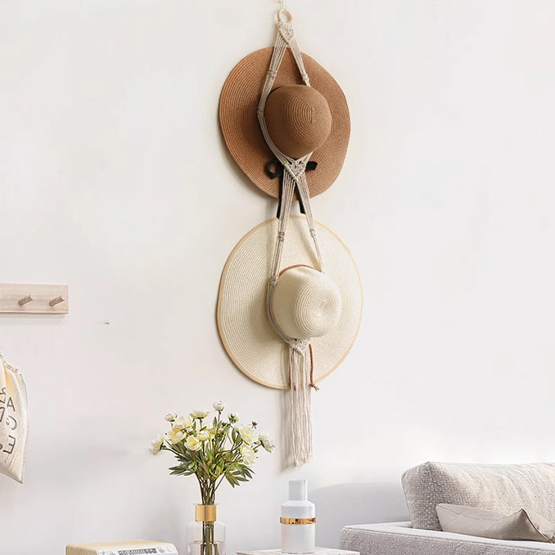 Stylish Macrame Hat Organizer