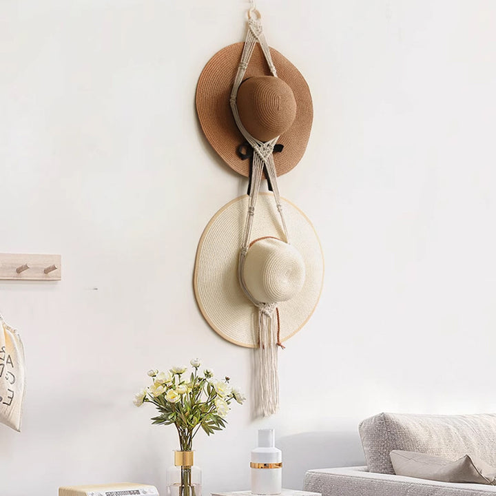 Stylish Macrame Hat Organizer