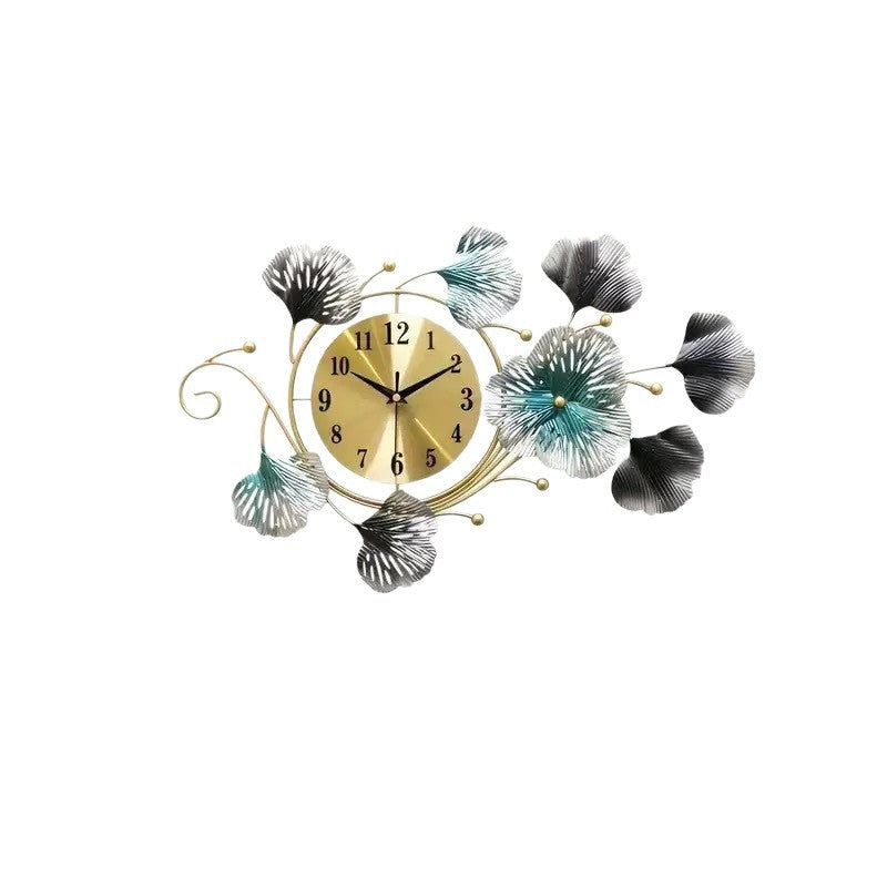 Artistic Floral Wall Clock Sculpture