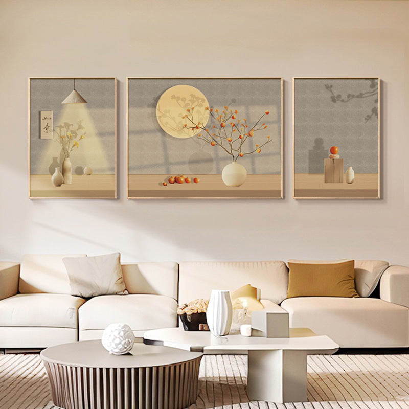 Elegant Botanical Framed Triptych Wall Art