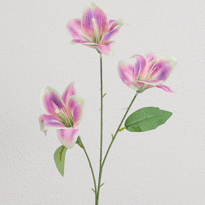 Artificial lily stem with delicate flowers