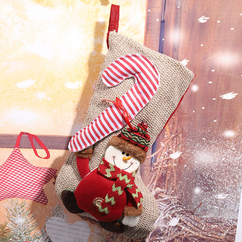 Christmas stocking with festive Gnome motif