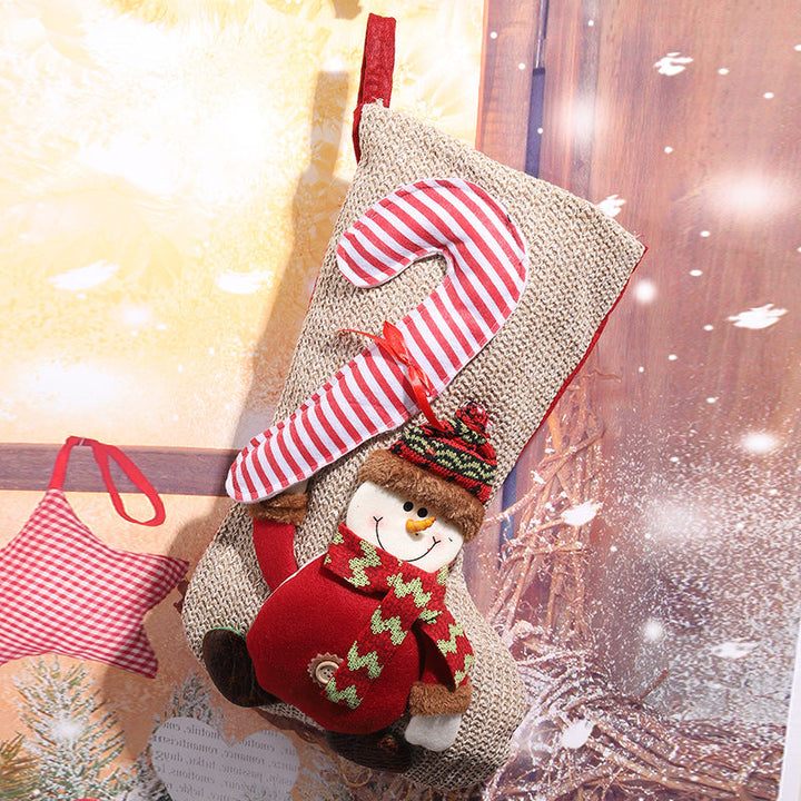 Christmas stocking with festive Gnome motif