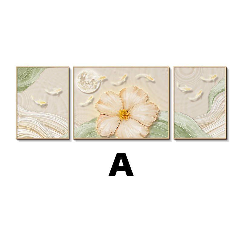 Elegant Floral Triptych Canvas Art