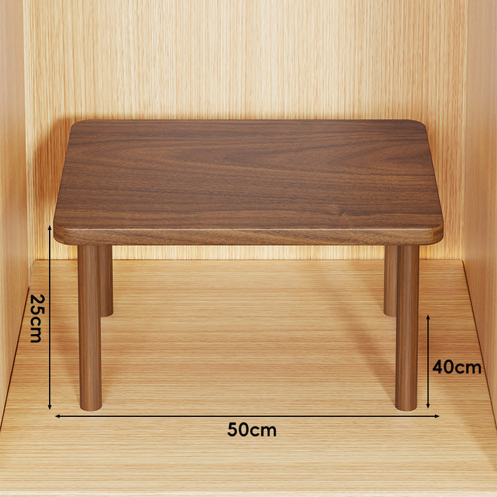 Adjustable Multi-Height Wooden Monitor Riser and Desktop Shelf