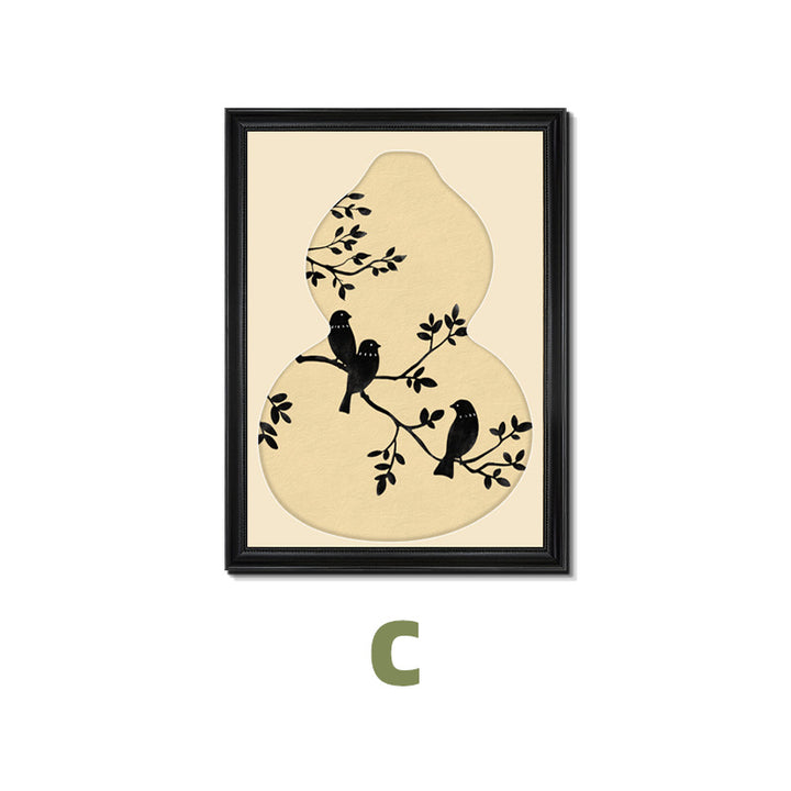 Decorative Framed Bird Silhouette Wall Art