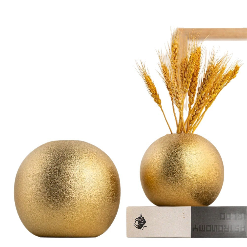 Decorative Gold Sphere Vase