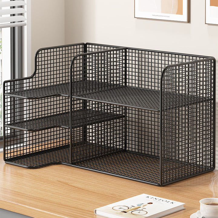 Modern Wire Mesh Document Organizer Rack