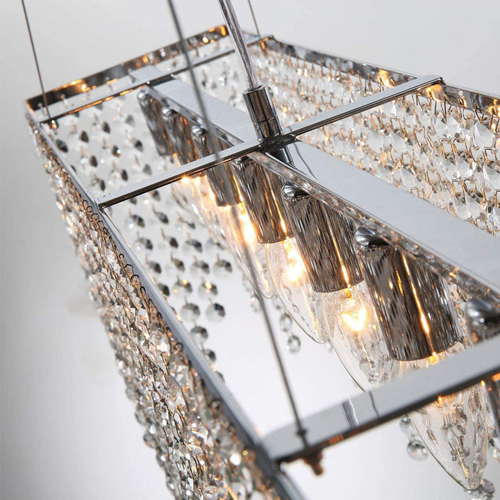 Crystal bead pendant light