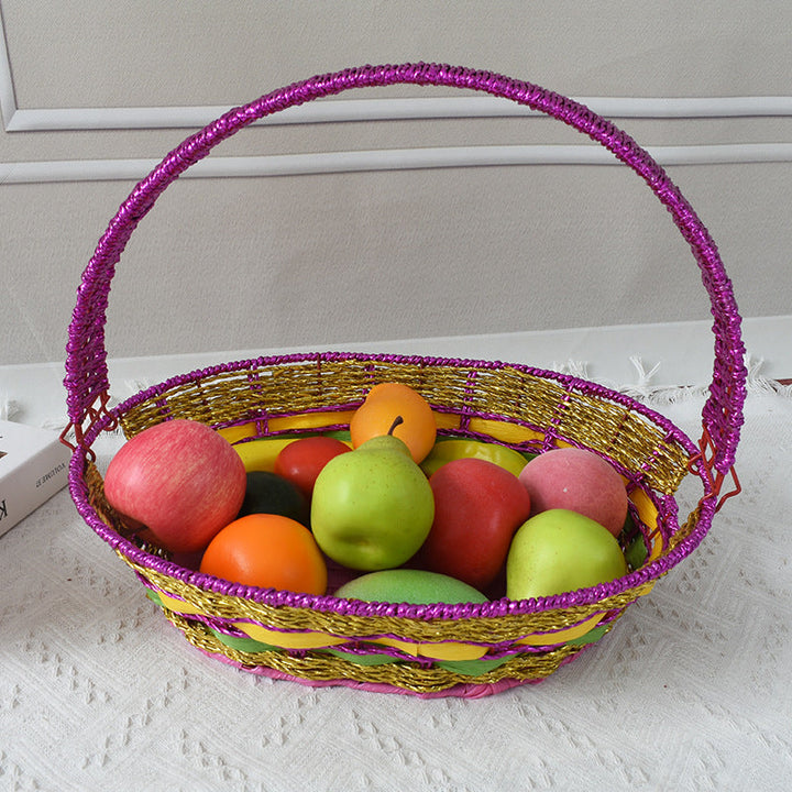 Colorful Decorative Woven Basket