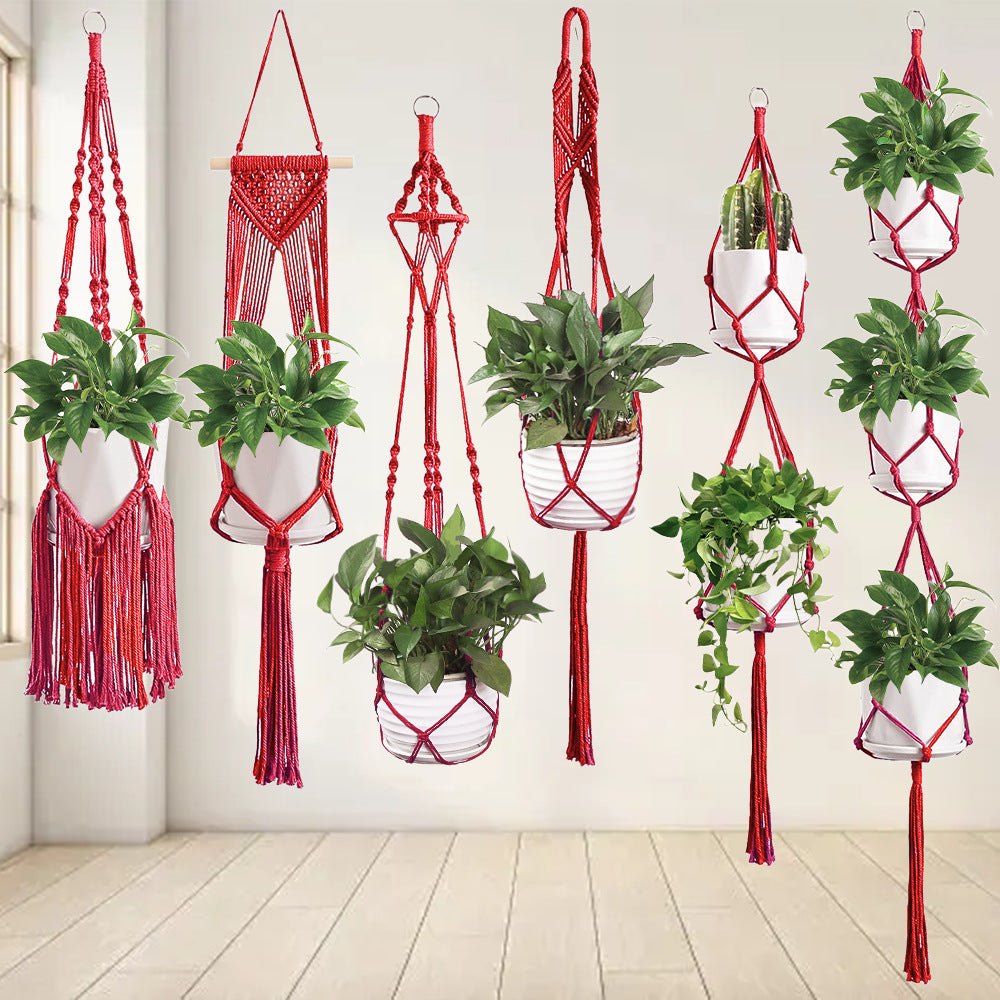 Macrame Plant Hanger Set