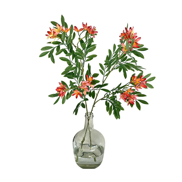 Decorative artificial flower branch with delicate flowers