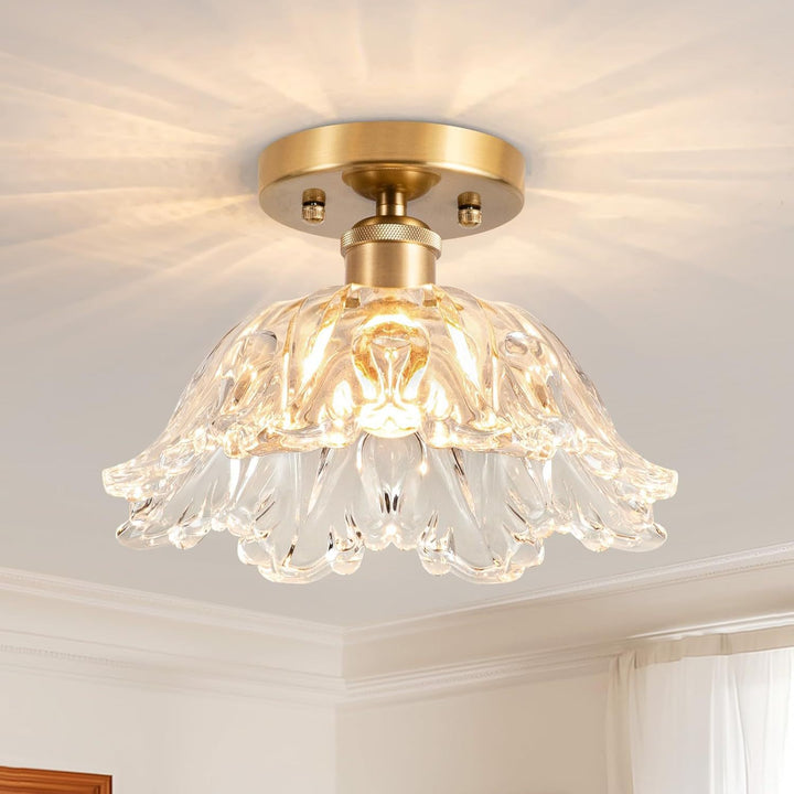 Elegant glass dome ceiling lamp