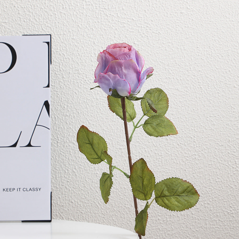 Artificial Silk Rose with Filigree Flowers