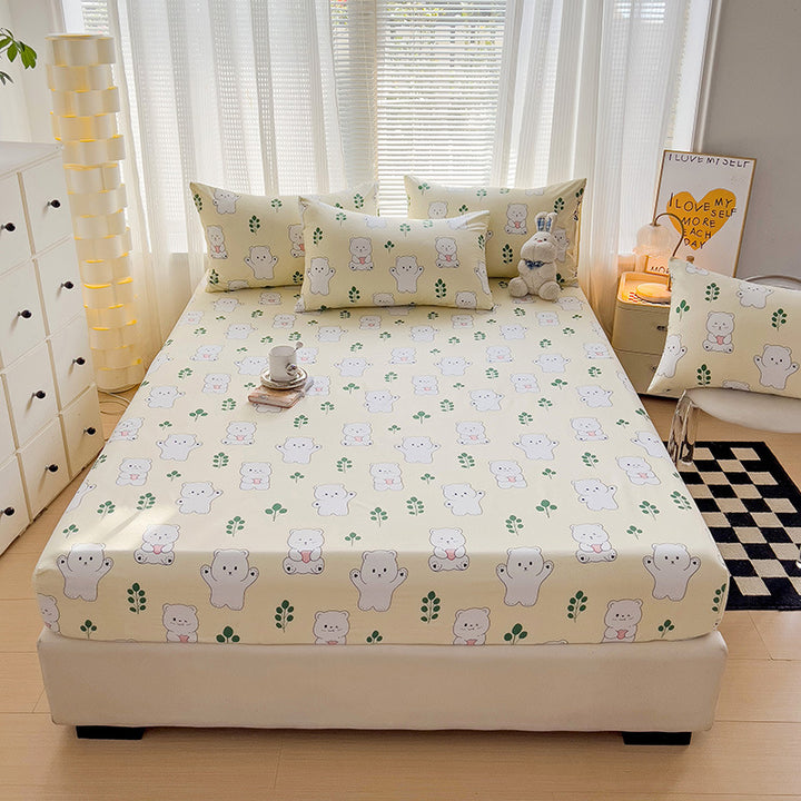 Premium Flannel Plaid Bed Linen Set