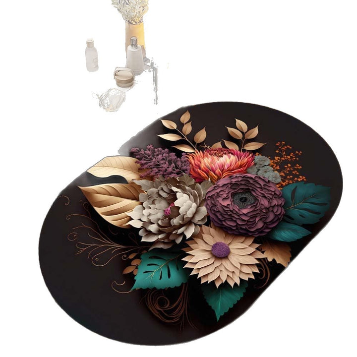 Floral Art Bath Rug
