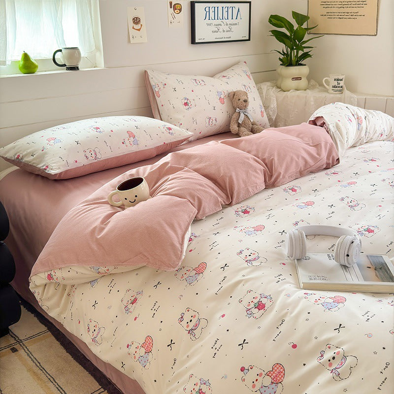 Playful Cartoon-Themed Bedding Ensemble