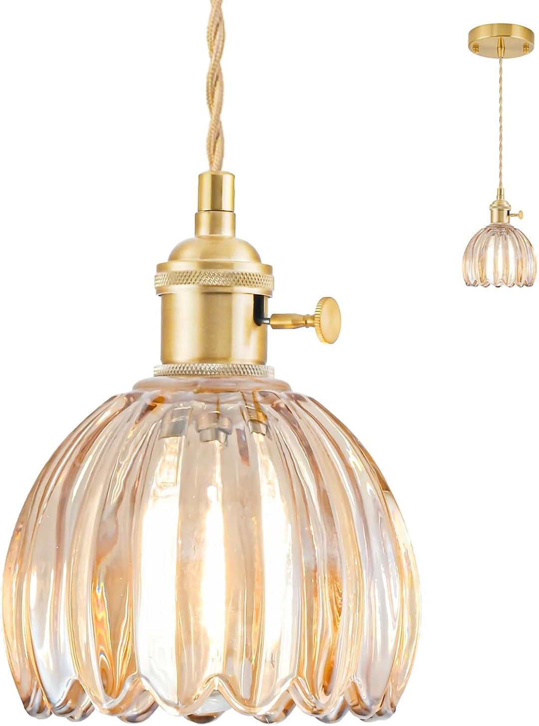 Decorative glass pendant light
