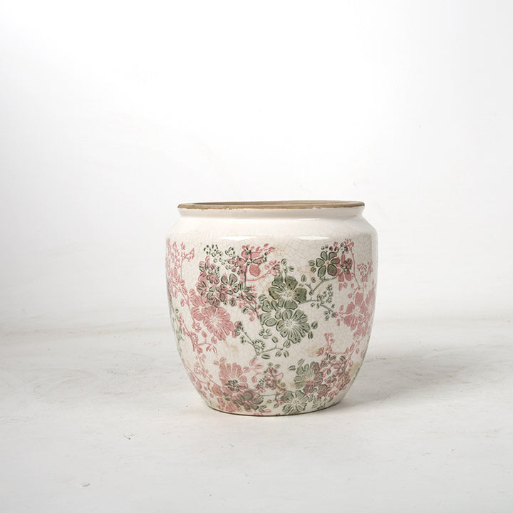 Floral Ceramic Plant Bowl