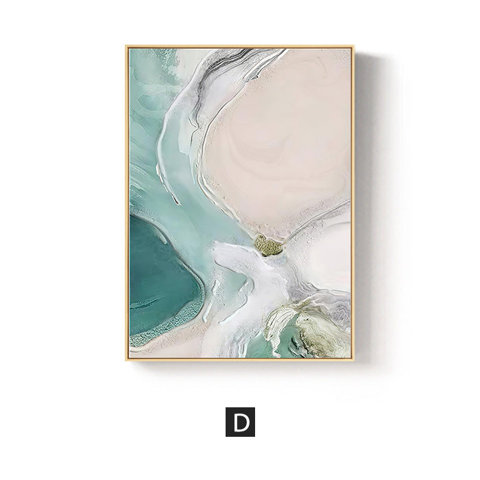 Abstract Ocean-Inspired Framed Wall Art