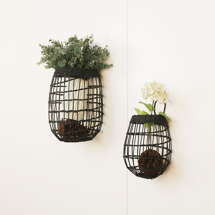 Handmade decoration basket made of natural material