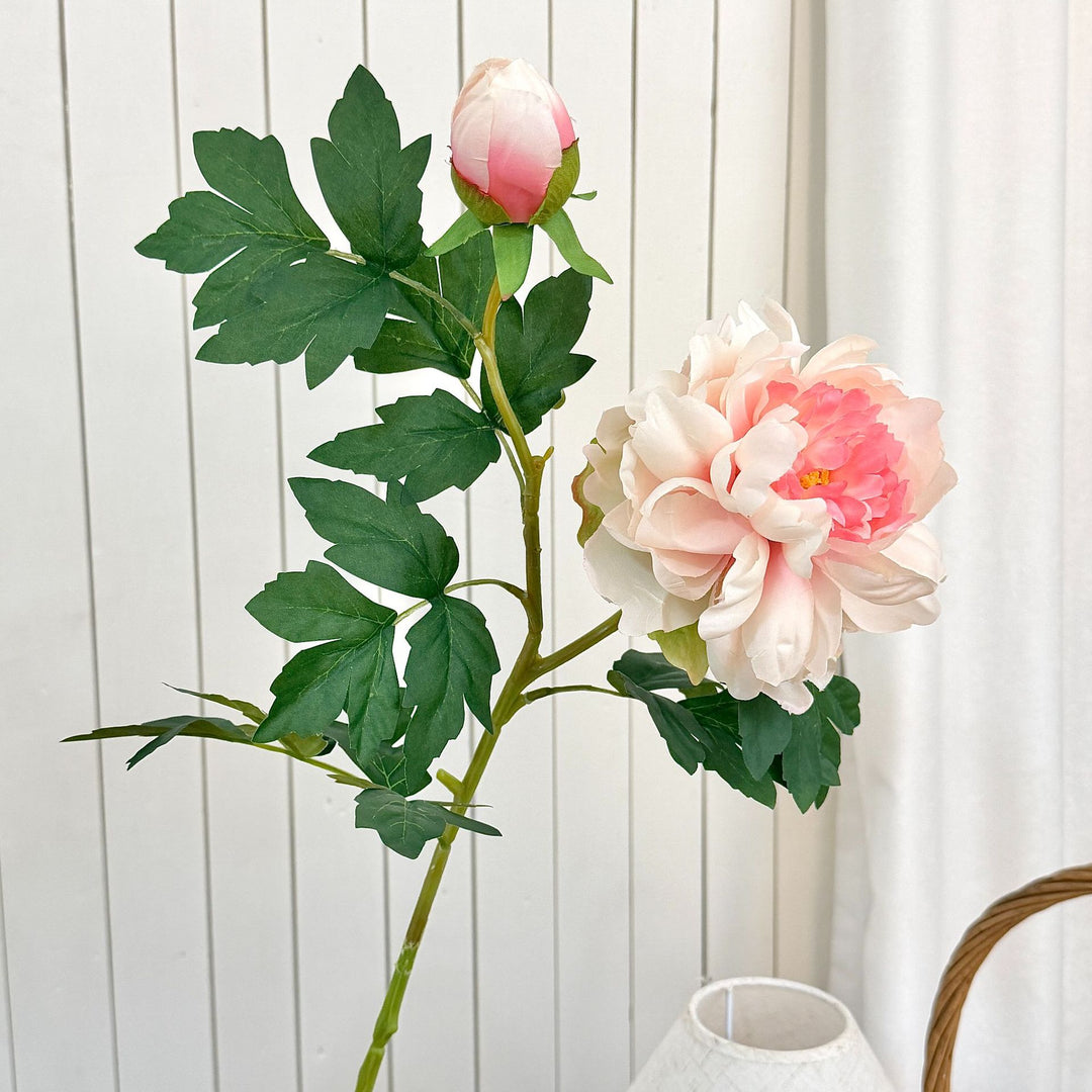 Premium Realistic Peony Floral Stem