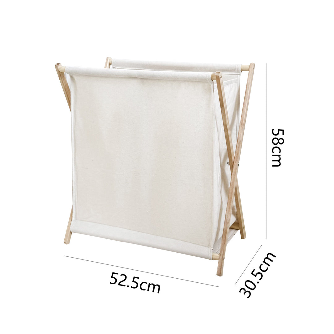 Modern laundry basket with folding frame