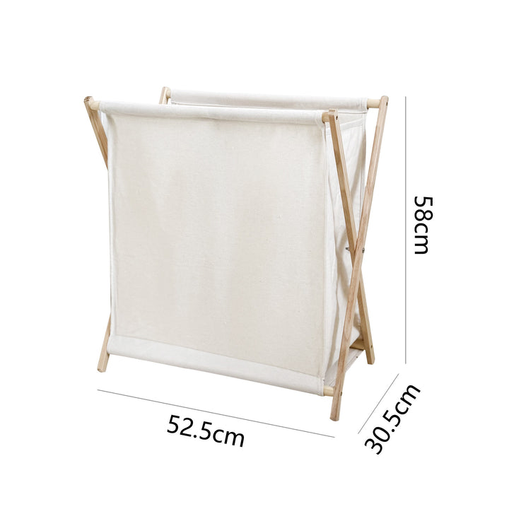 Modern laundry basket with folding frame
