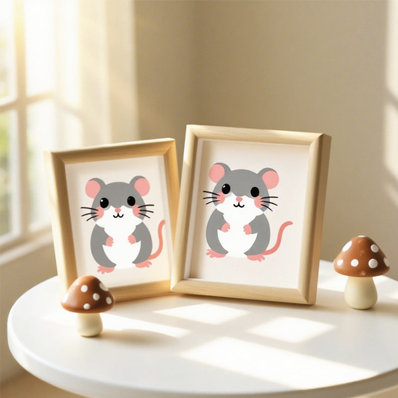 Whimsical Mouse Illustration Picture Frame