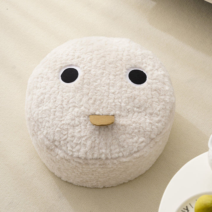 beef sitting pouf with EPP foam balls filling and removable cover