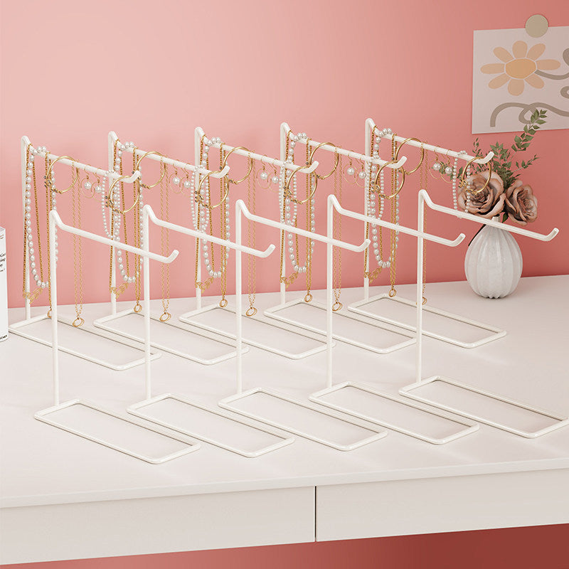Metal T-Bar Jewelry Display Stand Pair